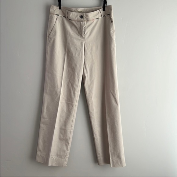 BURBERRY chino style beige khaki preppy pants in size 6 - Picture 1 of 8